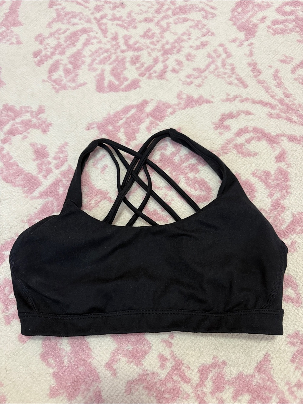 Victoria's Secret Black Strappy Crisscross Back Sports Bra